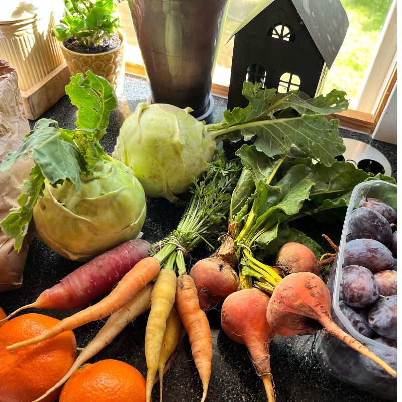 Küche, kochen und backen. Frische Zutaten von lokalen Händlern und Supermarkt
Fotocredit Sibille Kurdts
@Dalslandliebe